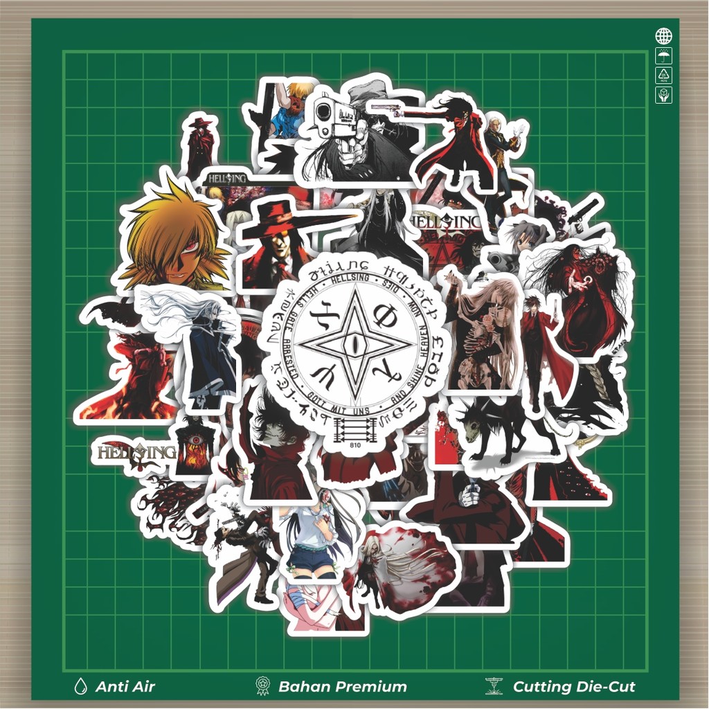 

HOT 50 PCS STIKER Stiker Anime Series Hellsing Karakter Mix Stiker Fashion Cars Decal Dingin Kartu Album Custom Vinyl Anti Air- Sticker Aesthetic Buku Journal Koper Casing HP Tablet Laptop Helm Motor Botol Minum