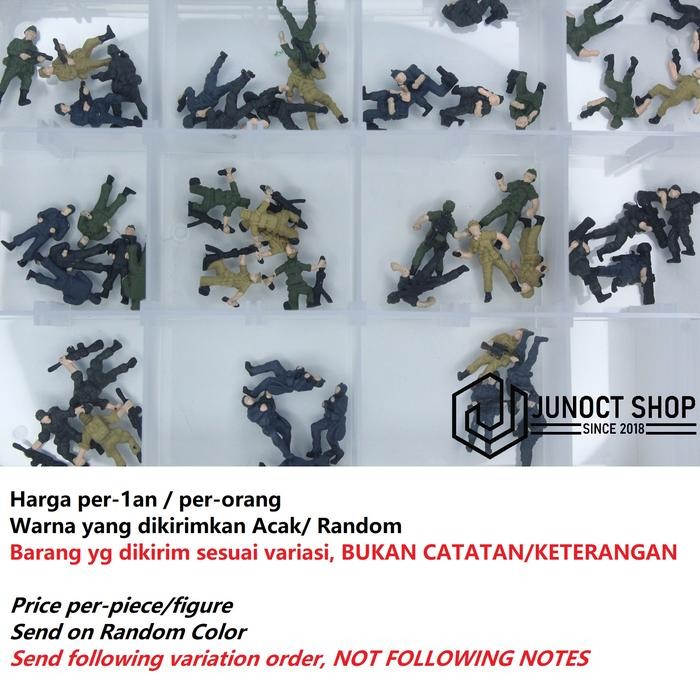 FIGURE ORANG TENTARA MILITER 1/75 1:75 HOTWHEELS MAKET MINIATUR - model-2