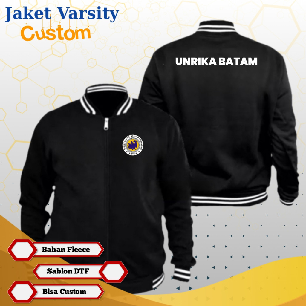 Jaket UNRIKA Batam Jaket Varsity Custom UI
