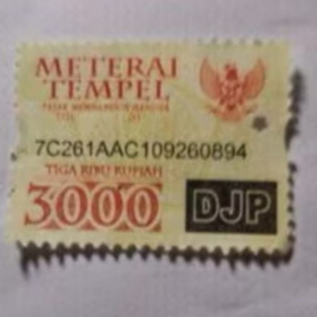 

MTR9 MATERAI 3000 Rupiah TAHUN 2009-2014