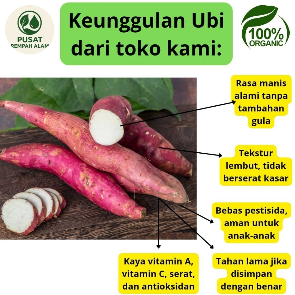 

ubi jalar ungu putih 1kg fress segarr