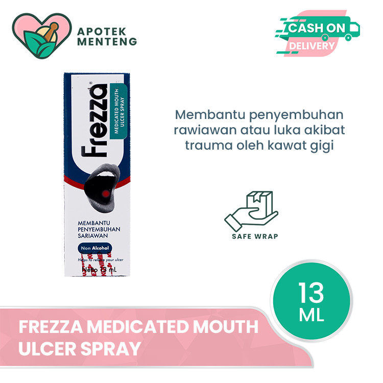 Frezza Medicated Mouth Ulcer Spray 13 mL - Spray Mulut Penghilang Sariawan