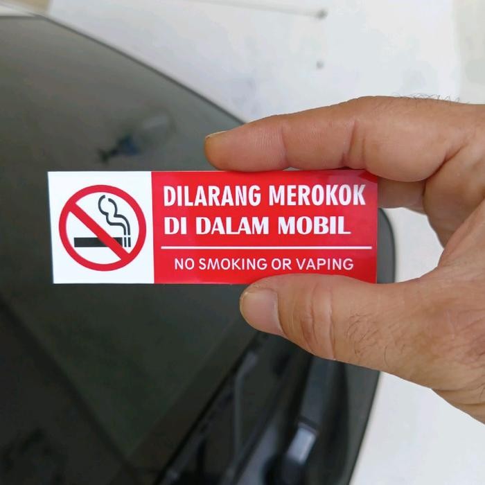 

Sticker Dilarang Merokok Di Dalam Mobil 10x3,5 cm