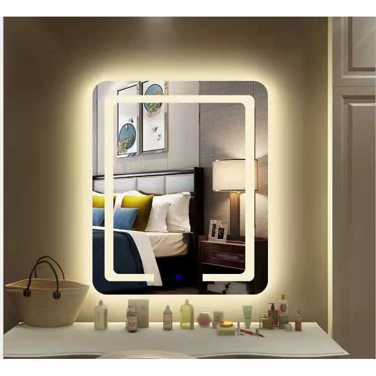 RIAS Cermin Rias LED Lampu Kaca Dinding Kamar Mandi Elegan Aesthetic