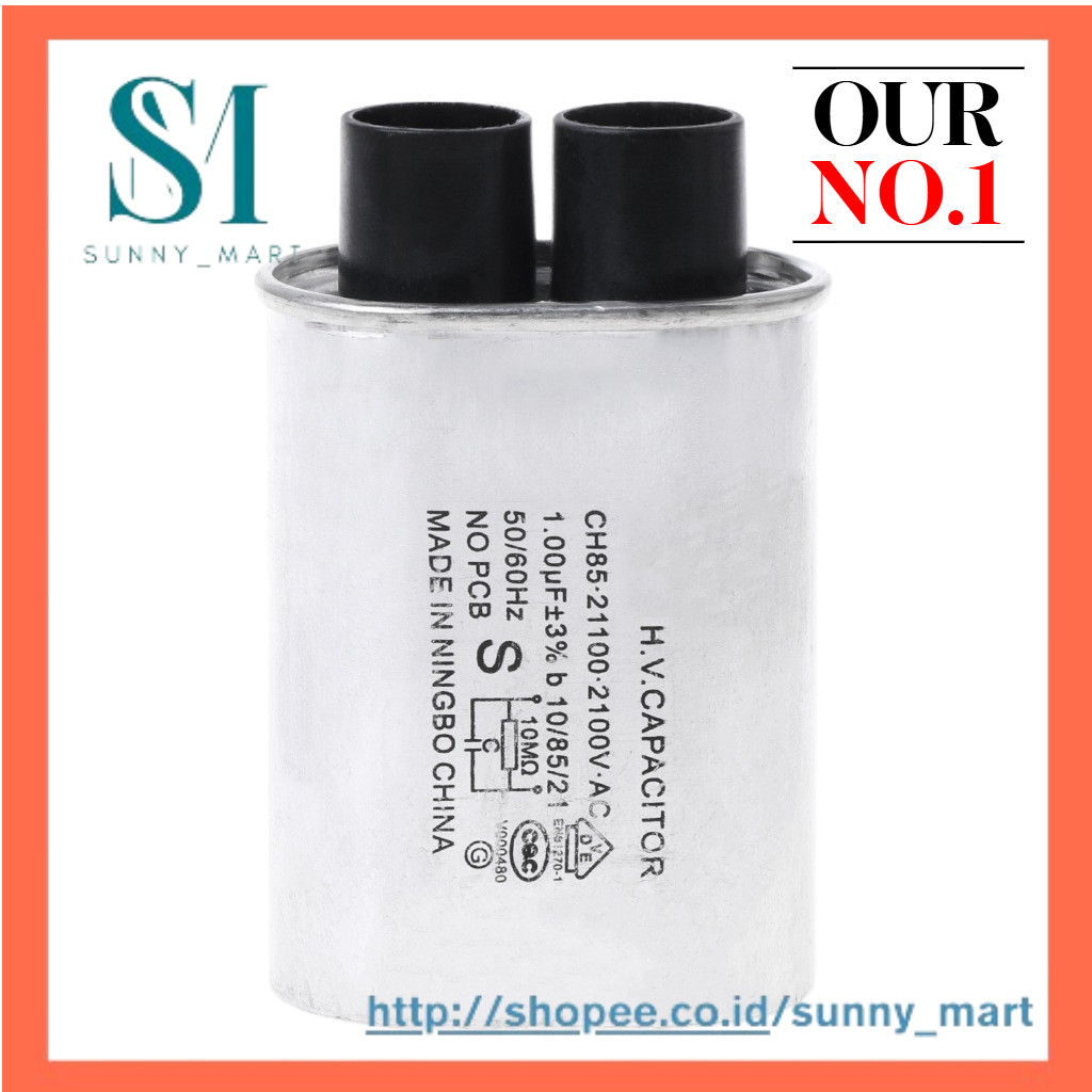 AC 2100V Microwave Oven High Voltage HV Capacitor 0.90 Micro F Replacement Universal