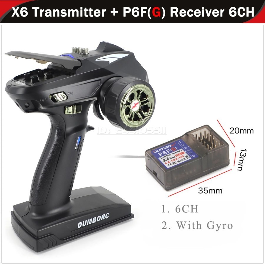 DUMBORC X6 with receiver P6F(G) P6FG gyroscope rc crawler DIY rc WPL MN upgrade MN128 MN222