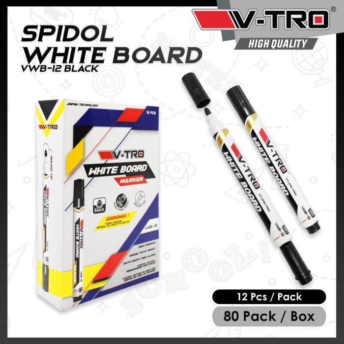 

SPIDOL 1PCS V-TRO PERMANENT / WHITEBOARD HITAM MONTANA BISA DI ISI ULANG MP-12 VTRO - SPIDOL PAPAN TULIS