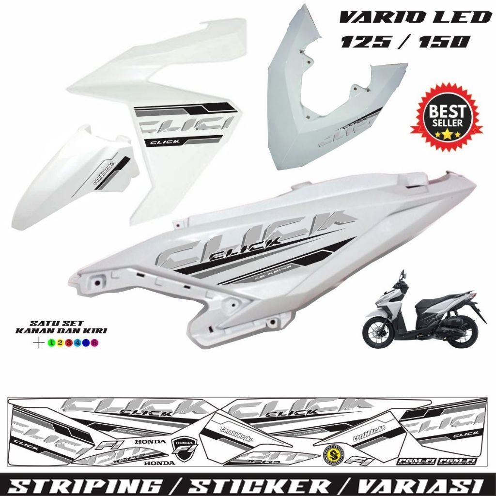STRIPING VARIO STIKER MOTOR VARIO LED 2015 / 2017 /LIST  STIKER VARIO 125 / 150 LED FI STIKER VARIAS