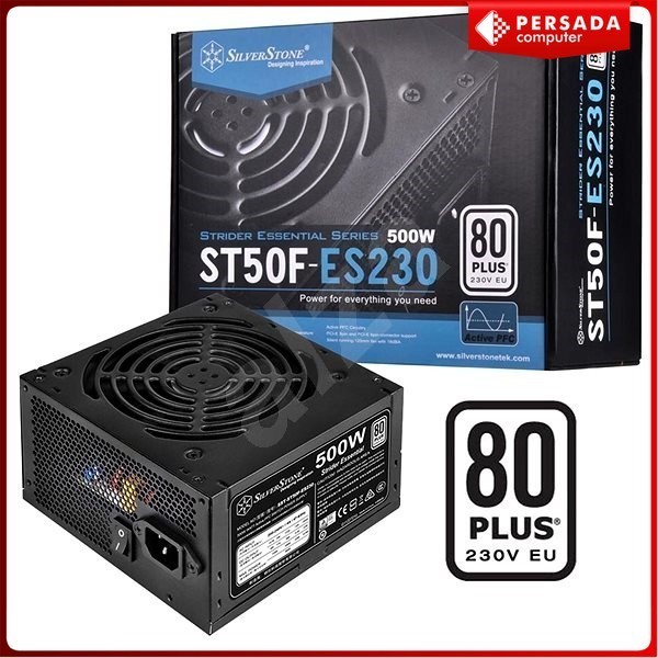 PSU SILVERSTONE ST50F-ES230 - 500 Watt 80+ Flat Cable Power Supply