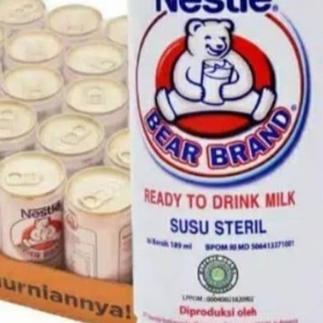 

nestle bear brand susu steril milk isi 12x189ml beruang