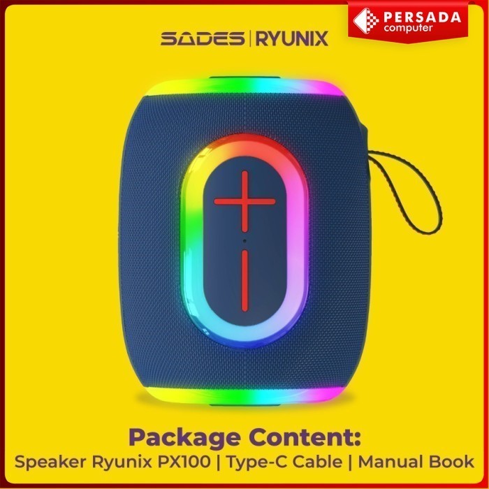 Ryunix PX100 / PX-100 Wireless Portable Gaming Speaker Bluetooth RGB
