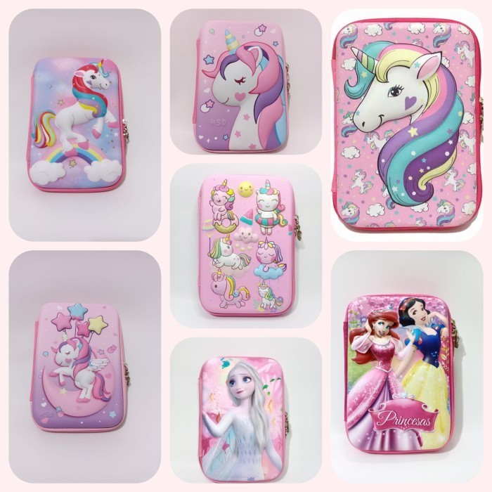 

promo ✨ -Tempat Pensil Anak Karakter LOL Unicorn Pony Kotak Pensil Pencil Case - Unicorn 2 Sisi