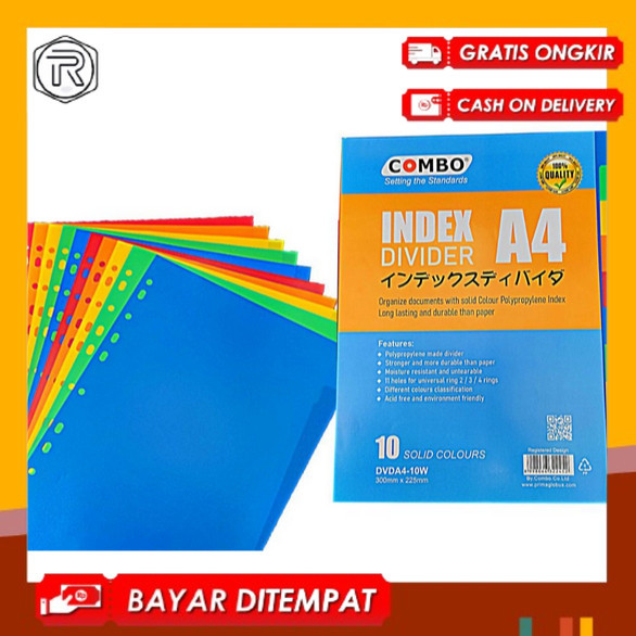 

PEMBATAS, DIVIDER COMBO DVD A4 10 WARNA