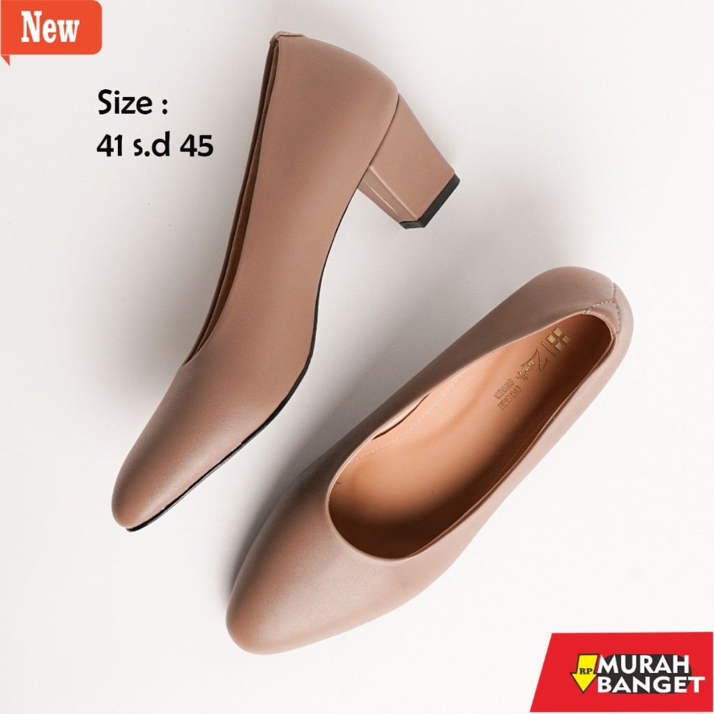 sepatu kerja wanita kekinian yg lagi viral- ZVT BIG SIZE SHOES - Sepatu Wanita Pantofel Jumbo 41-42-