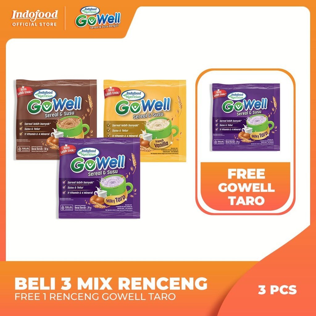 

Mix Buy 3 Get 1 - Free Gowell Sachet Rejuv Taro 1 Renceng