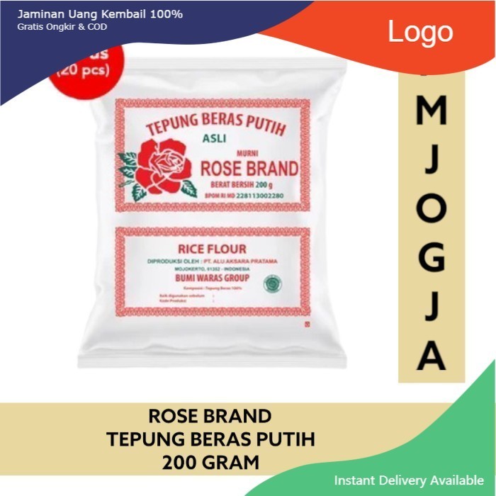 

Rose Brand - Tepung Beras Putih 500 gram 200gr - TBeras 200GRAM