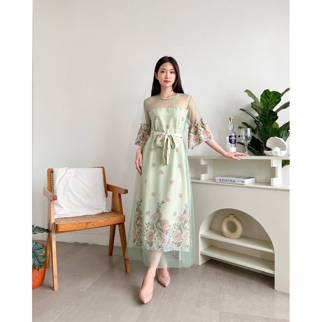 Dress DEVINKA ( Real Pict ) Pakain Fashion Maxy Wanita Dewasa Fashion Untuk Pesta Kondangan Bisa COD