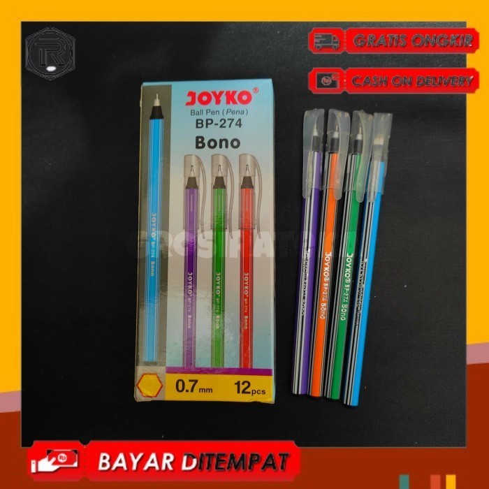 

BALLPOINT, BOLPOIN, PULPEN, BOLPEN BP-274 BONO HITAM JOYKO