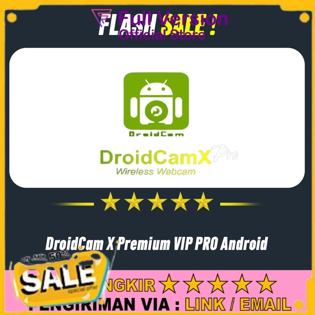 Beli 2 Gratis 1 DroidCam X Droid Cam Premium VIP PRO Android Lifetime No Ads Iklan Fullpack Bergaran