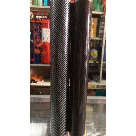 [ DELSER MOTOR ] STIKER KARBON ANTI PANAS UNTUK KNALPOT BODY MOTOR  STICKER SKOTLITE CARBON 6D GLOSS