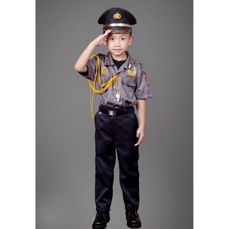 seragam polisi anak / baju polisi anak tk / baju polisi paud / seragam paud / seragam tk / baju pola