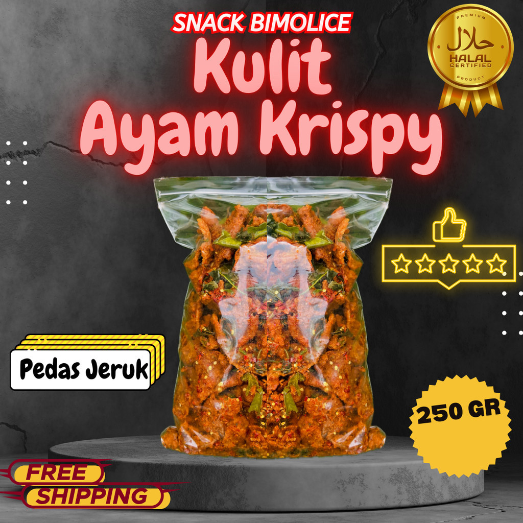 

Cemilan Cemilan Kulit Ayam 500 gram Kriukk snack Food