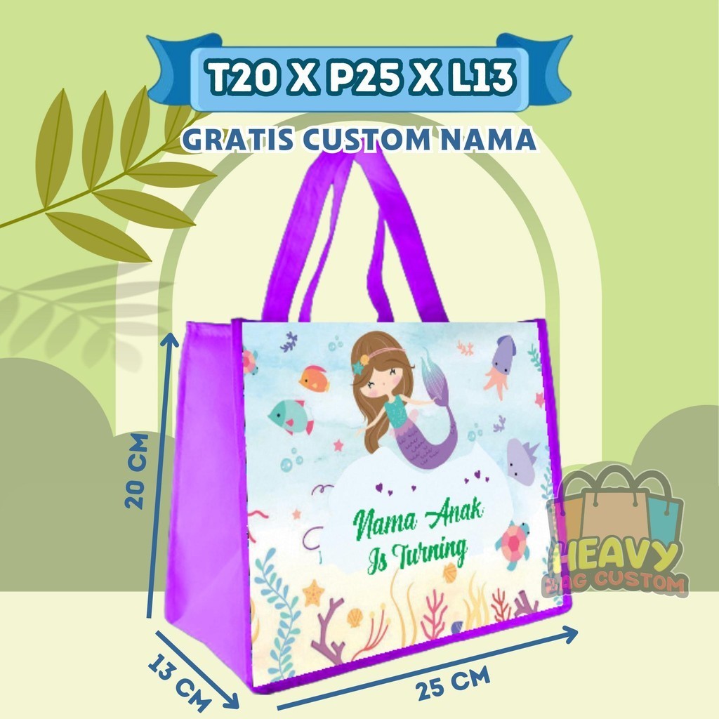 

PAKET 50 PCS Tas Ulang Tahun Goodie Bag Anak Bingkisan Snack KFC Gratis Custom Nama Murah Kain tile anak selamatan rumah baru merah craim tas & hadiah pesta tile anak