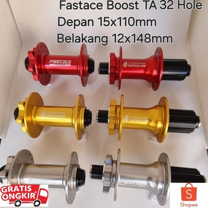 Hub Freehub Fastace Boost TA 32 Hole Thru Axle Hub Free Hub Sepeda Boost