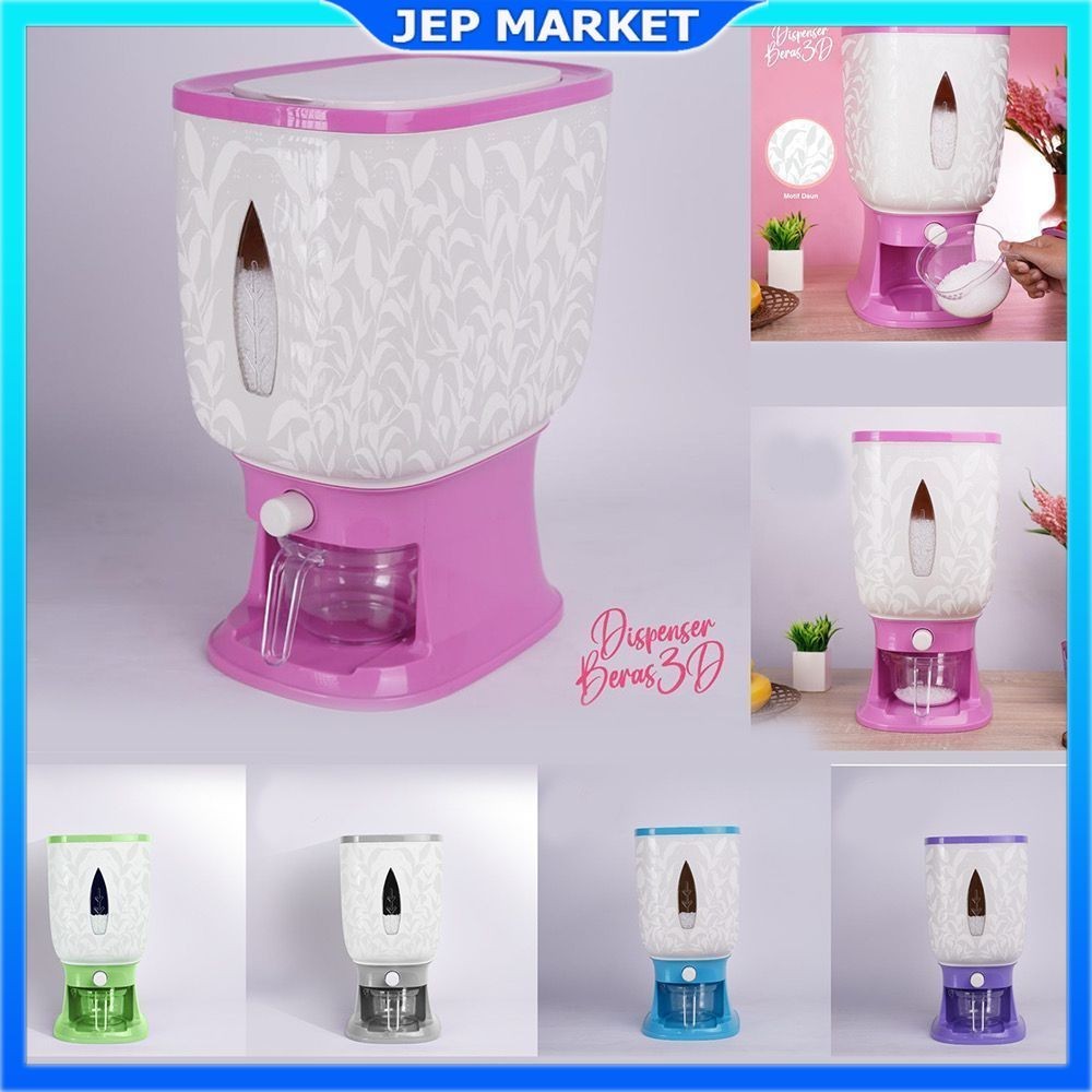 Dispenser Beras New Modern/Wadah Penyimpanan Beras/Dispenser Beras 10KG/Penyimpanan Beras Wadah/Bera