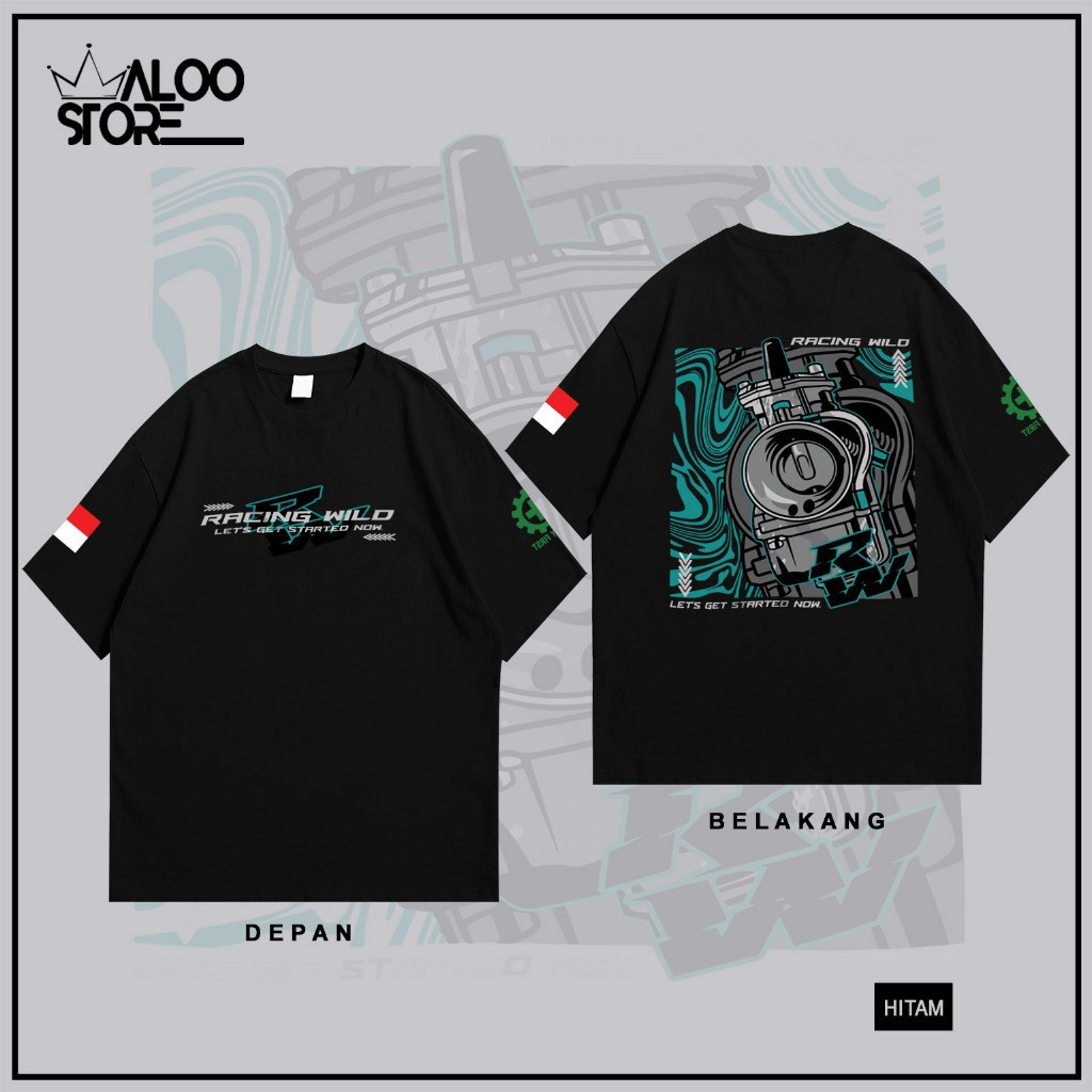Kaos Racing Wild Lets Get Started Now RW Karburator Baju Distro Motor Herex Tshirt Otomotif [GBA941]