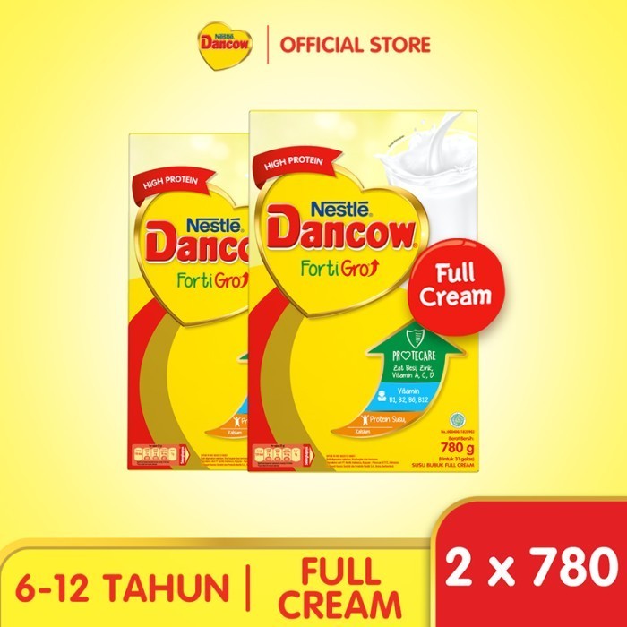 

TERJUAL Nestle DANCOW FortiGro Susu Bubuk Full Cream 780g x 2pcs