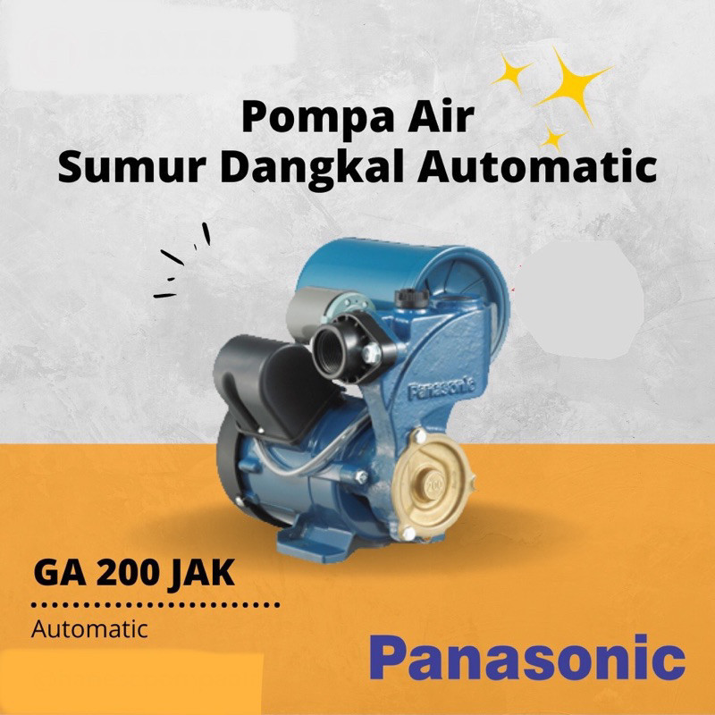 Mesin Pompa Air Sumur Auto PANASONIC GA-200 JAK 200JAK 200w 200watt OTOMATIS