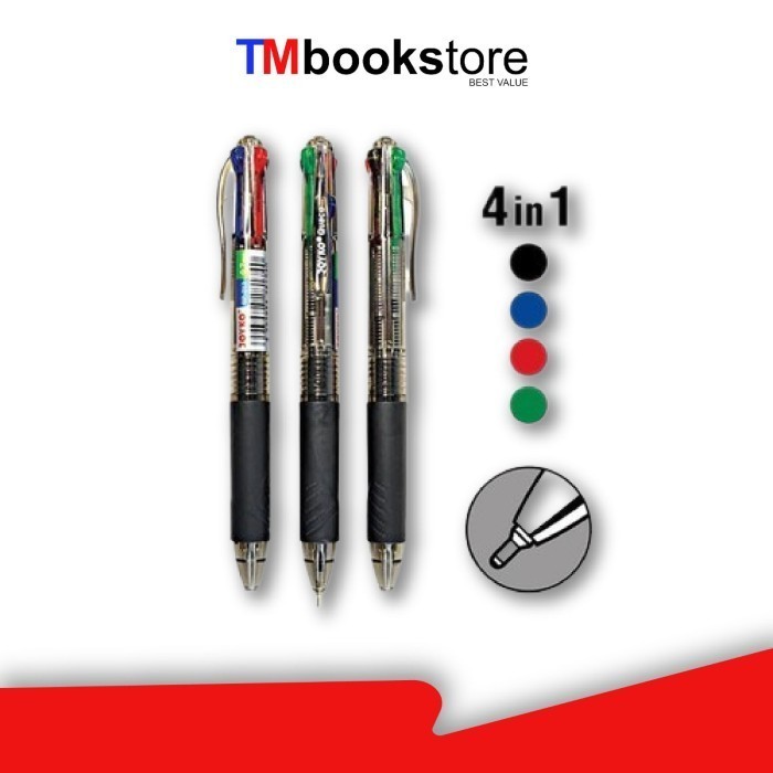 

BALLPEN GEL BP-213 QUACO 4 WARNA JOYKO TMBOOKSTORE