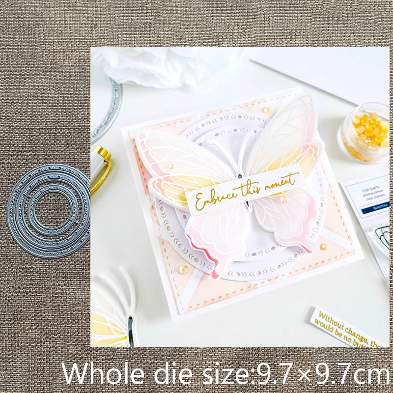 

XLDesign Craft Metal Cutting Dies stencil mold FOLK EDGE CIRCLE decoration scrapbook Album Paper Card Craft Embossing die cuts