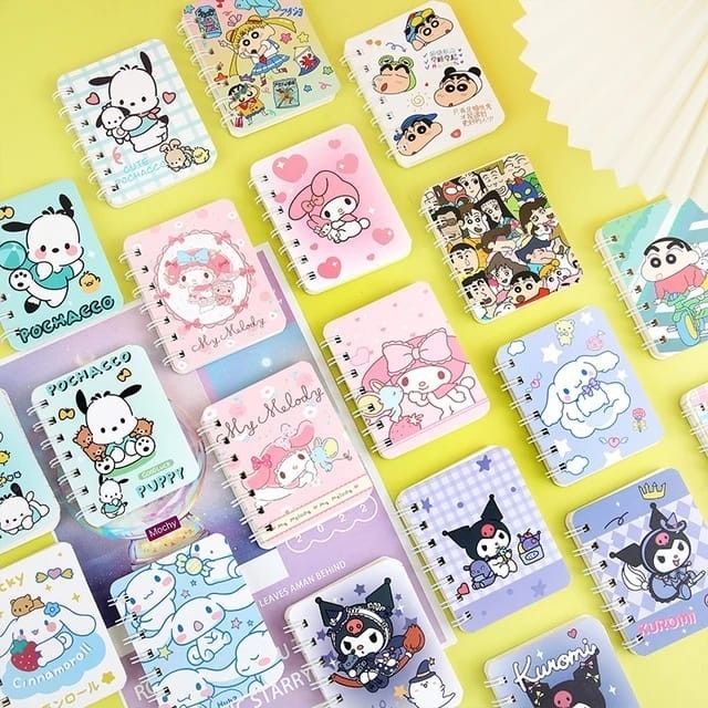 

FF Notebook Ring Motif / Buku Catatan Memo / Kartun Karakter / Spiral 80 Lembar Mini Ecer (SR)