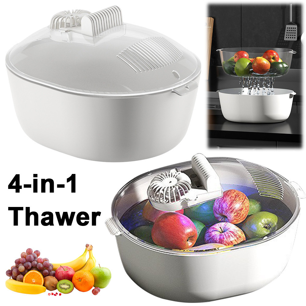 Smart Quick Thaw Machine Keeps Food Nutritious Fresh-Keeping Meat Defroster 4 in 1 Defrosting Tray F