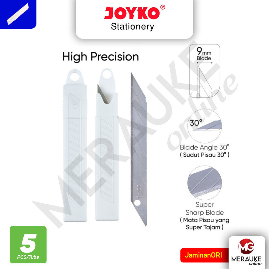 

Isi Cutter / Cutter Blade Refill JOYKO A-100PT (1 Tube isi 5 Pcs)