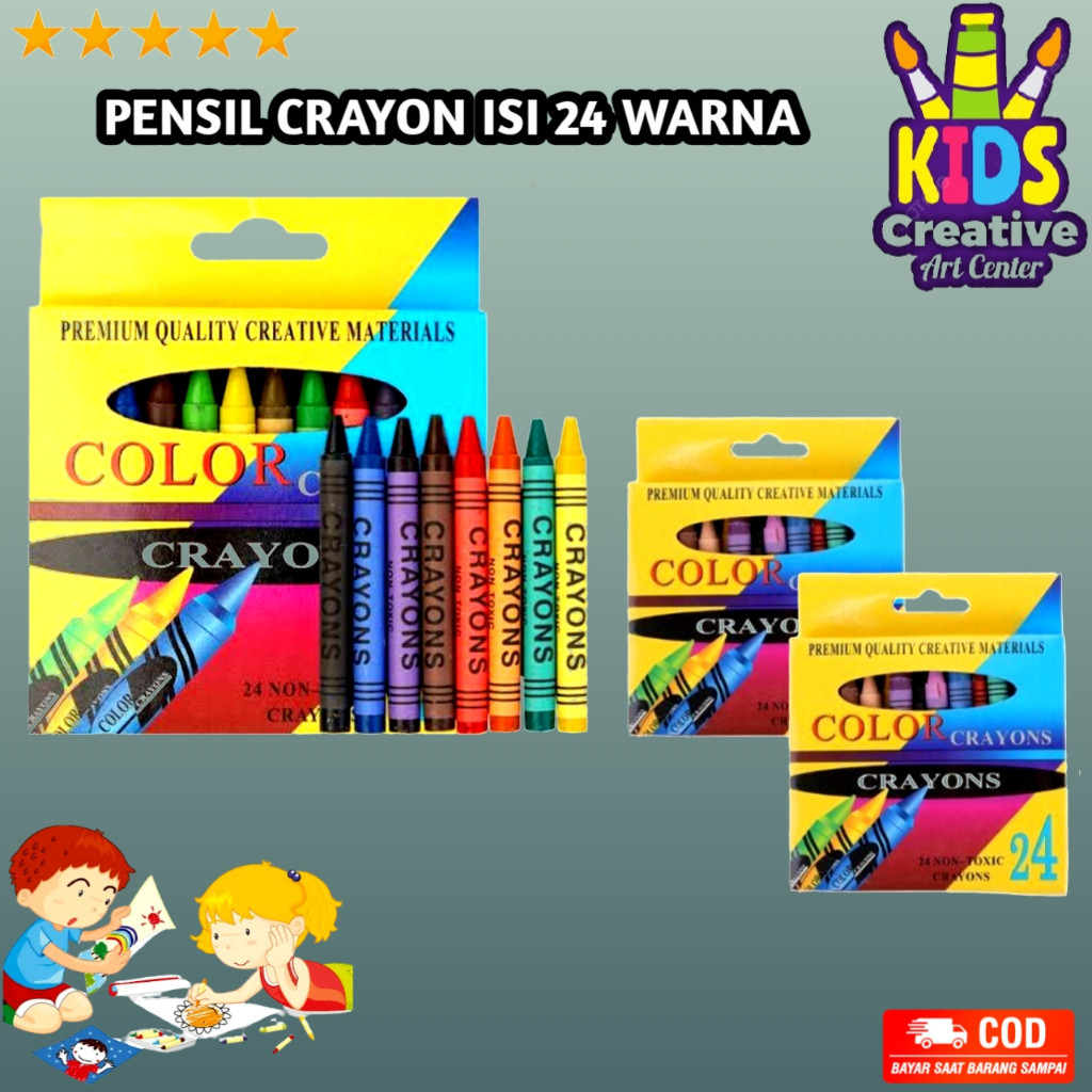 

PENSIL CRAYON ISI 24 WARNA / PENSIL WARNA GAMBAR 24PCS / CRAYON SET ANAK 24 ART SET / ARTSET 24 PCS / PENSIL KRAYON ANAK / B N