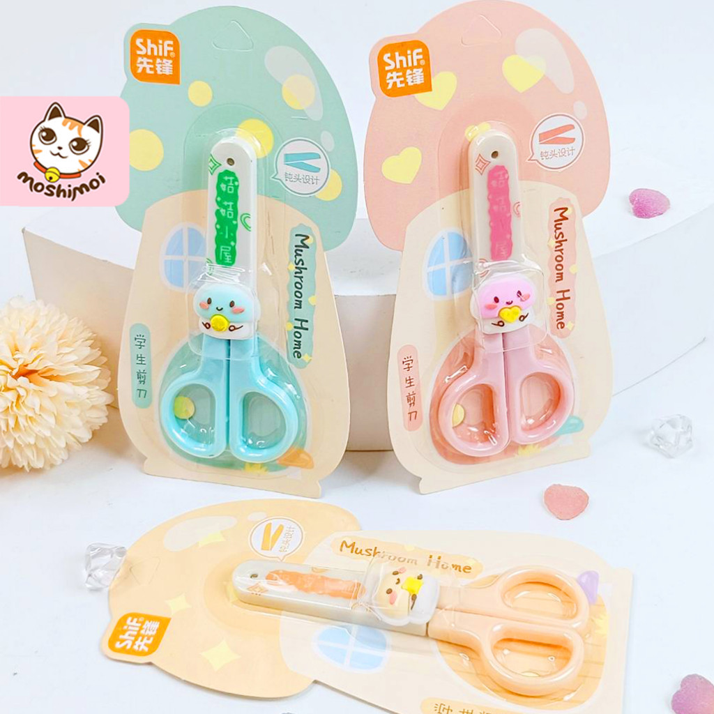 

Gunting Anak Mini / Scissors / Gunting + Tutup Mushroom Emoji Karet
