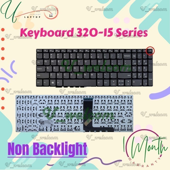 Key Keyboard IdeaPad 320-15 L340-15API L340-15IWL L340-15IRH L340-17API L340-17IWL Tombol Power - No