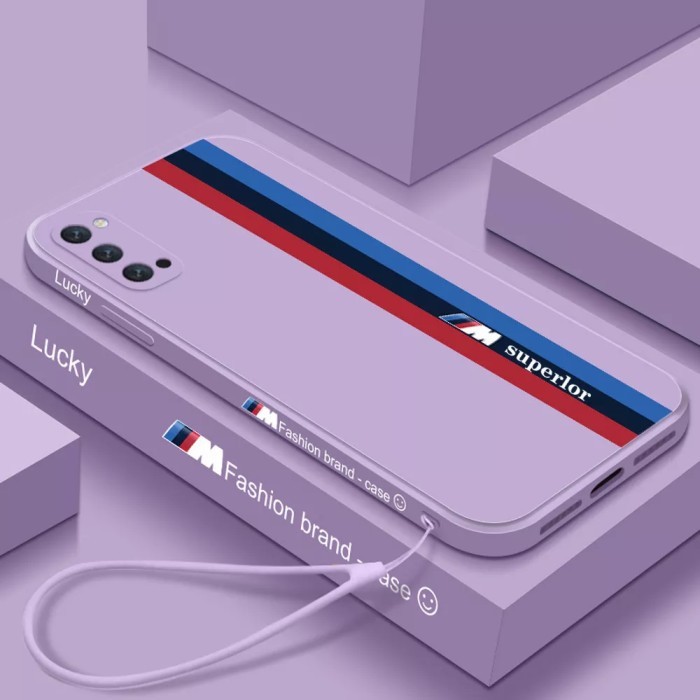 TDAcc Case Oppo Reno 5 Reno 5 5G Silikon Color Lucky Case Premium - Ungu