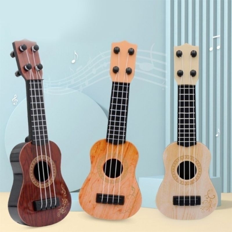 ( BISA COD ) Mainan musikal anak guitar ukulele