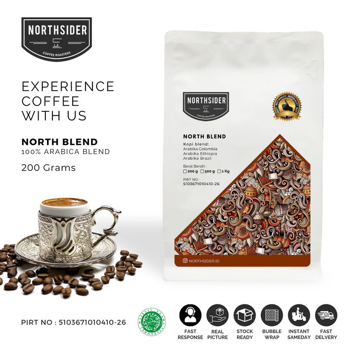 

Roux Northsider Kopi arabika North Blend coffee for espresso 200g - BIJI KOPI