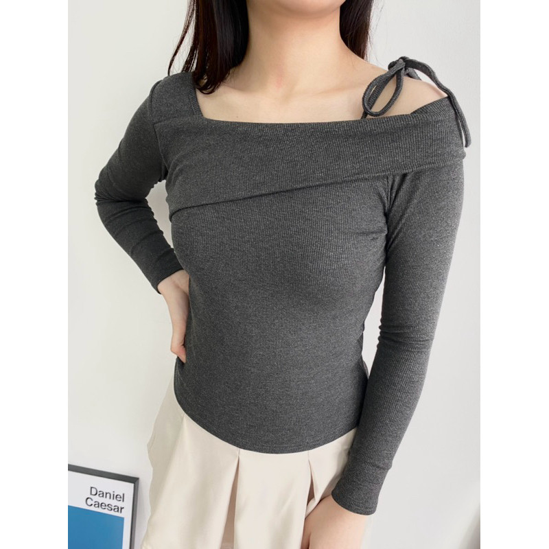 AZ.FS - RRX OOTD Atasan Wanita Polos Lengan panjang Tali Pundak Hidup Satu / LIZIE TOP / ZORRA COQUE