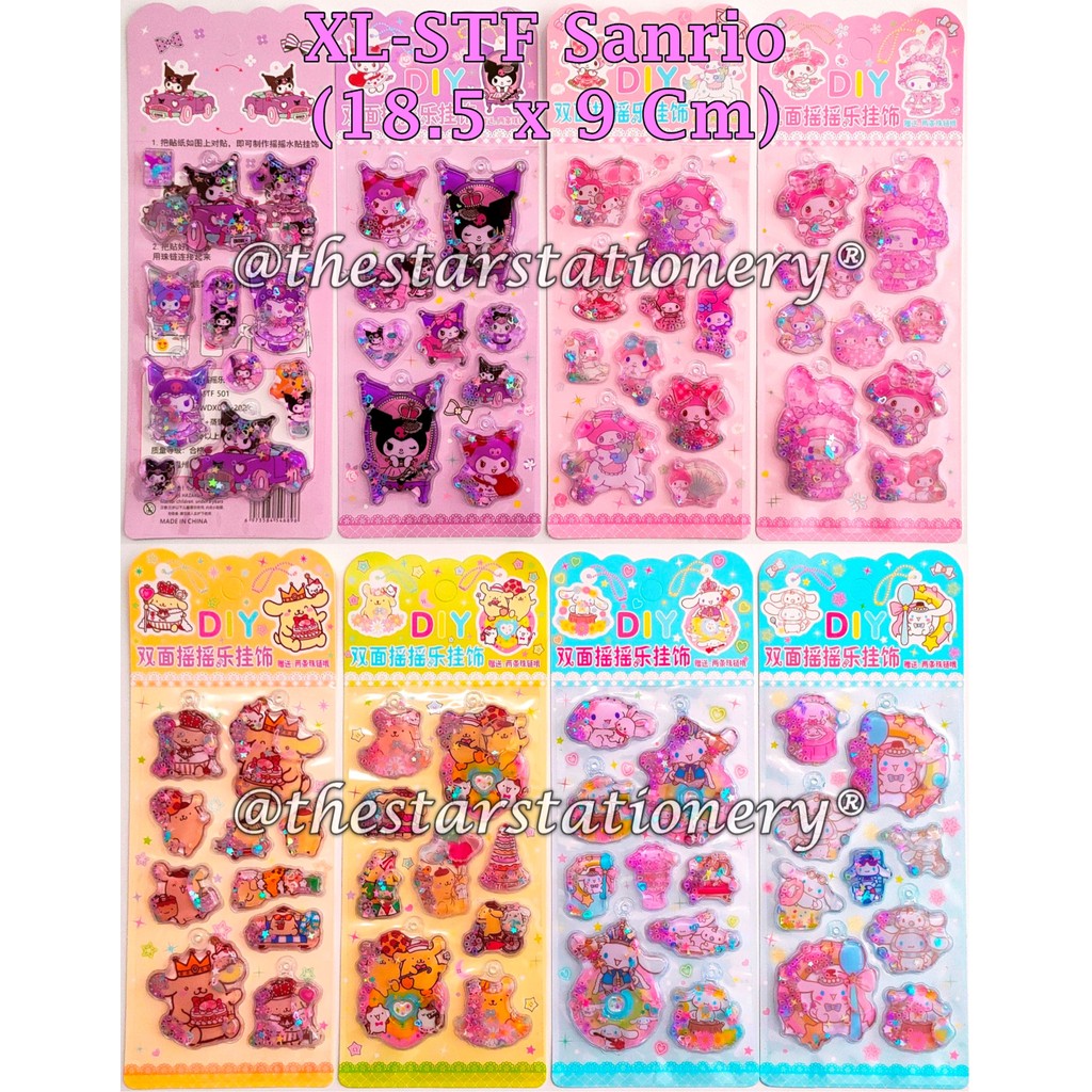 

(1 Biji) Sticker Sanrio XL-STF Timbul Air 18.5 x 9 Cm / Sticker Timbul 3D Fancy / Sticker Hologram