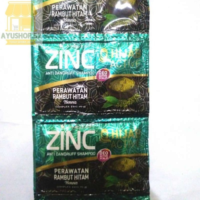 

Shampoo Zinc Hijab [10mLx12's/Renceng] - Rabut Hitam - AYUSHOP57