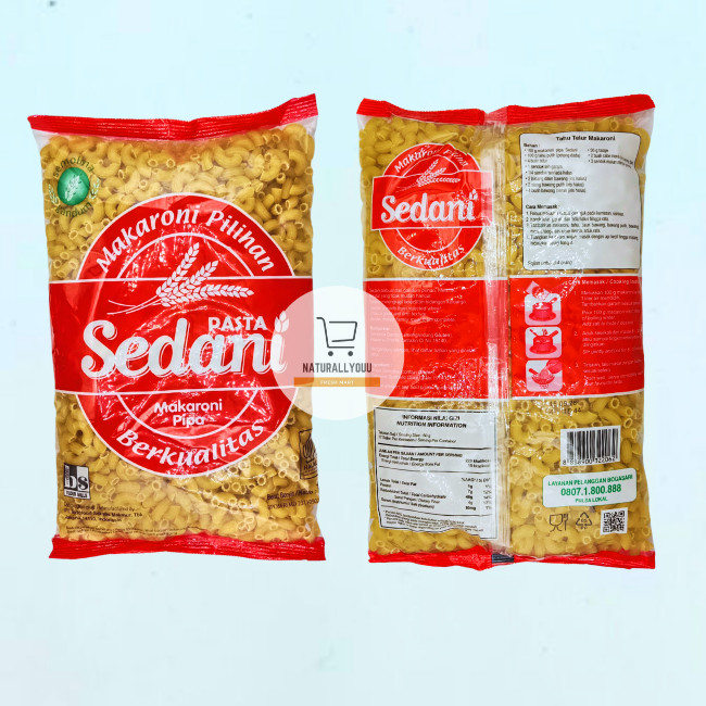 

Sedani Pasta Makaroni Pipa 1kg /1000gr