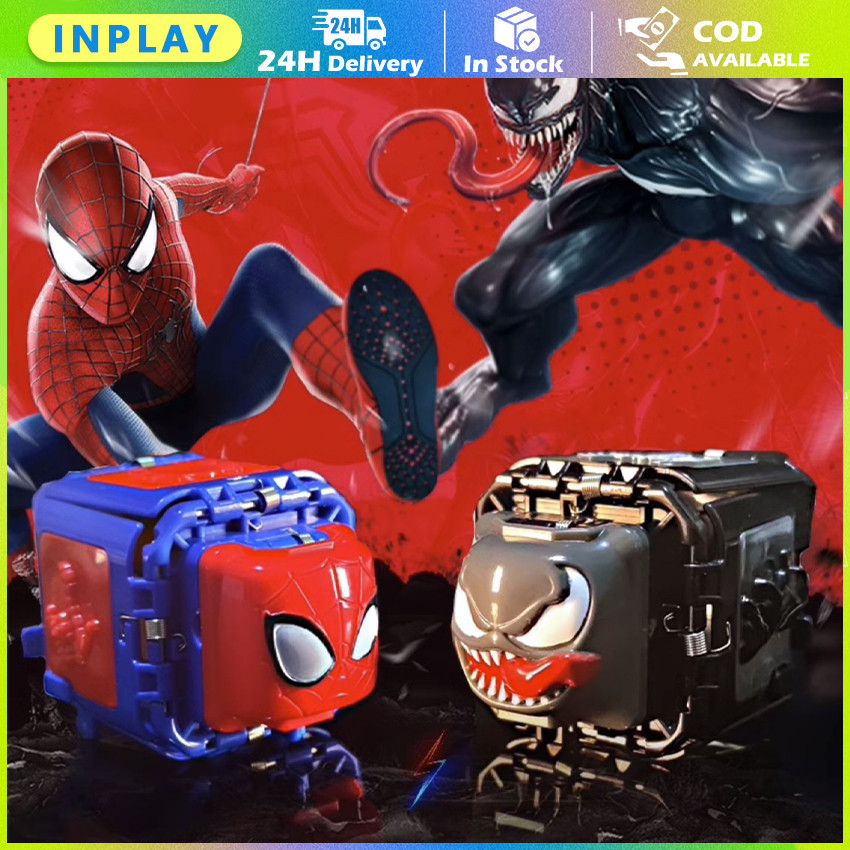 Mainan Anak Battle Cube 2in1 Finger Guessing Game Suit Gunting Batu Kertas / Spiderman Venom Mainan 