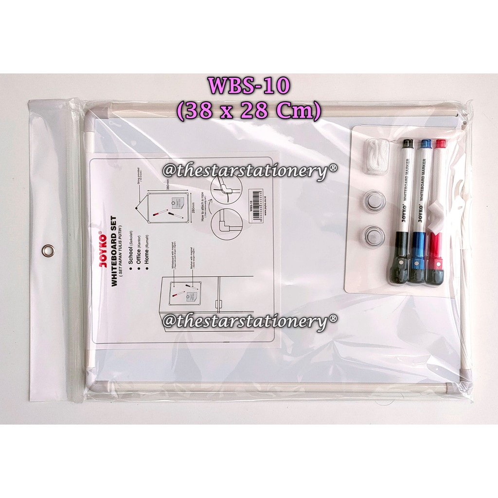 

(1 Set) GROSIR Papan Tulis Joyko WBS-10 38 x 28 Cm / White Board Set Joyko WBS-10 / Whiteboard Joyko