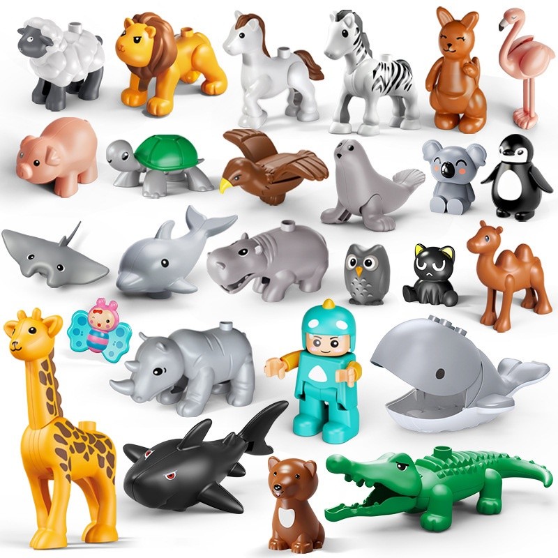 Feelo Animal Figurine Bricks 26pcs Building Blocks Binatang Hewan 26 pcs Mainan Anak Bricks Brick Bl